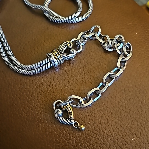 VTG BRIGHTON Two-tone Snake Chain Belt Small to Medium main image 4